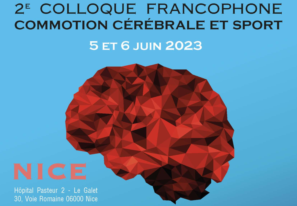 2e Colloque Francophone Commotion Cérébrale et Sport les 5 et 6 juin 2023 à Nice